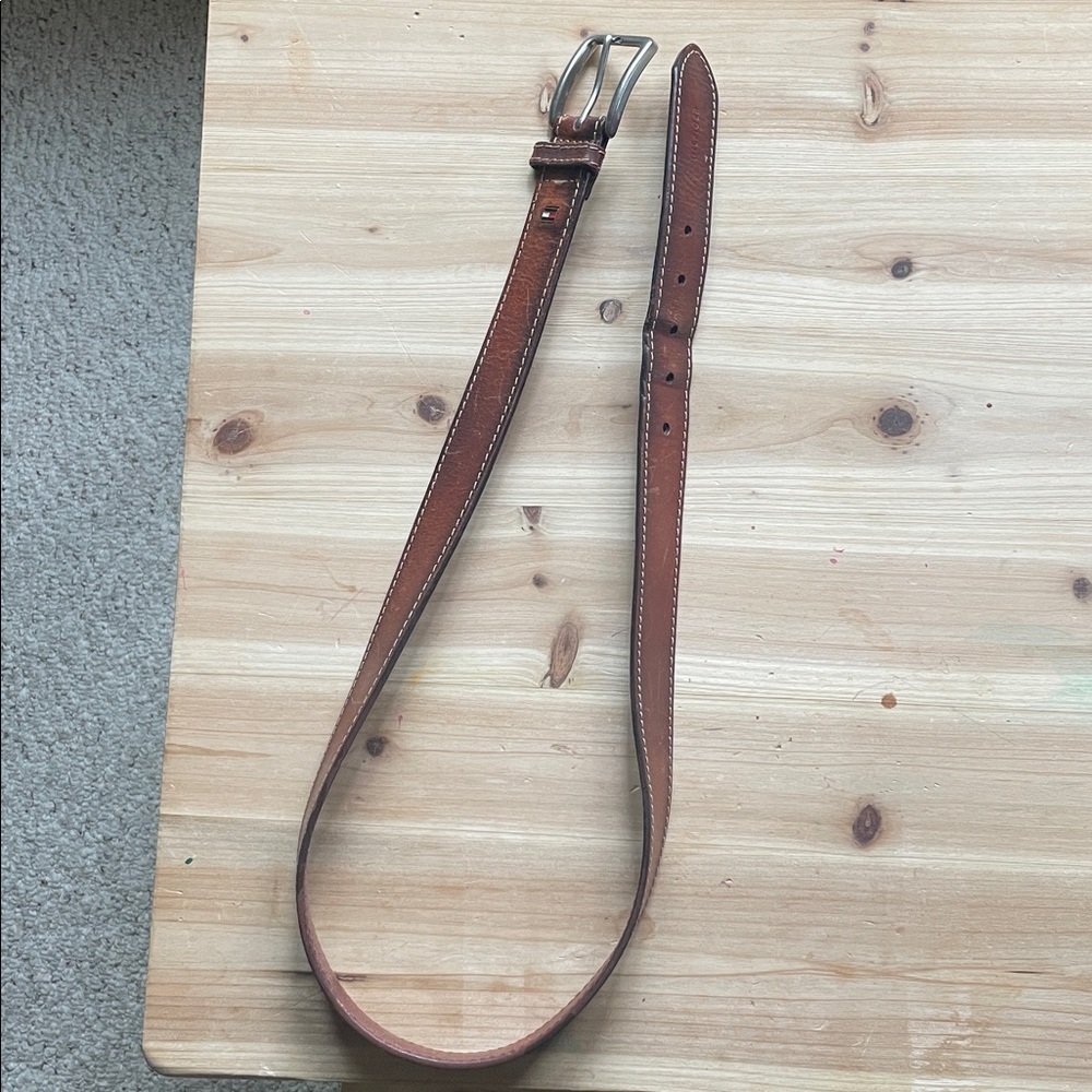 Hilfiger Brown Leather Men's Belt - Picture 8 of 11